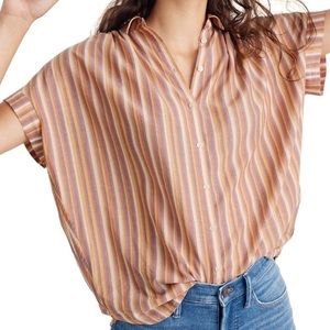 Madewell Rainbow Stripe Central Short Sleeves XXS